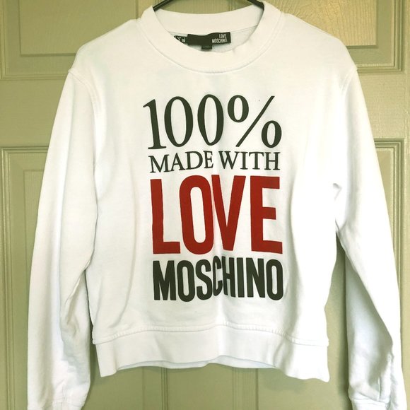 All White LOVE Moschino Sweater - Picture 1 of 1
